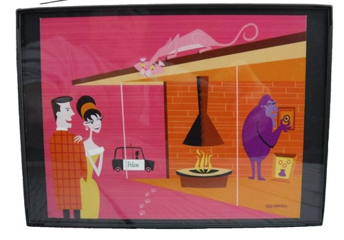 Shag pink panther mid century - pink,